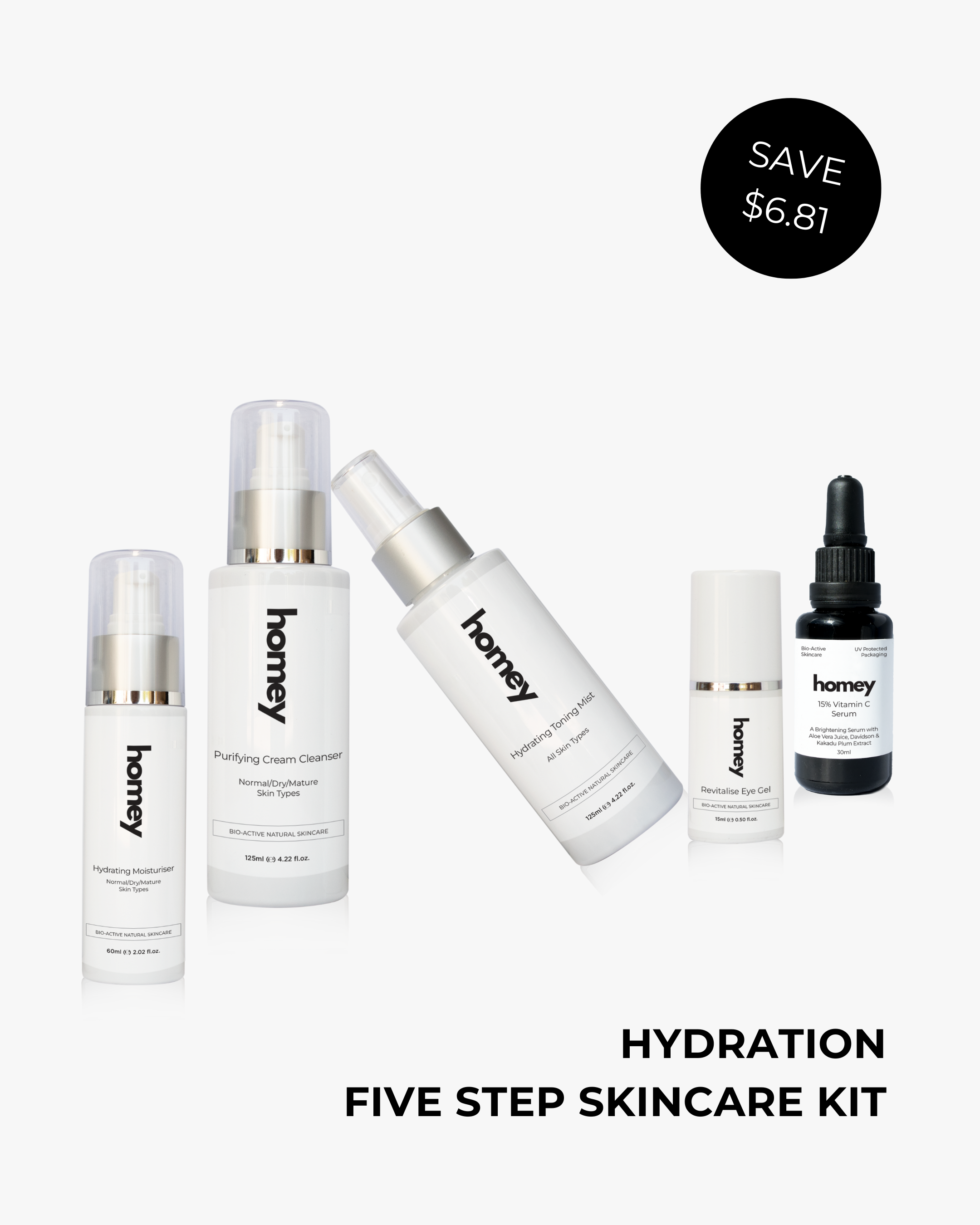 Hydration Five Step Skincare Kit